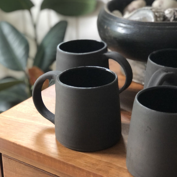 black sabbath charcoal obsidian stoneware coffee mug
