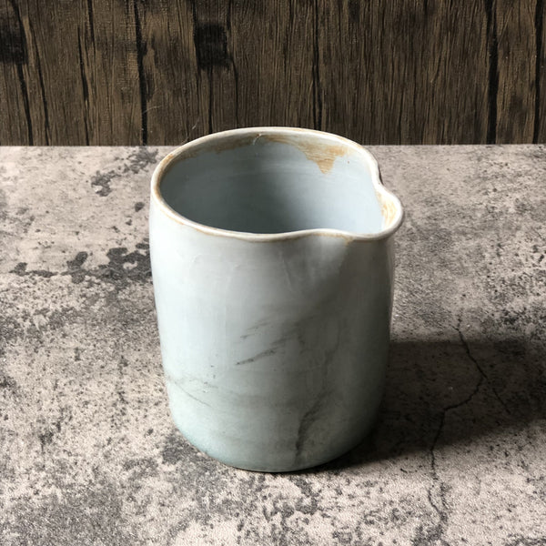 small porcelain blue creamer pitcher