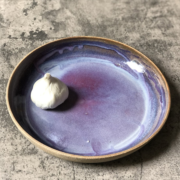 purple pasta bowl stoneware ceramic 